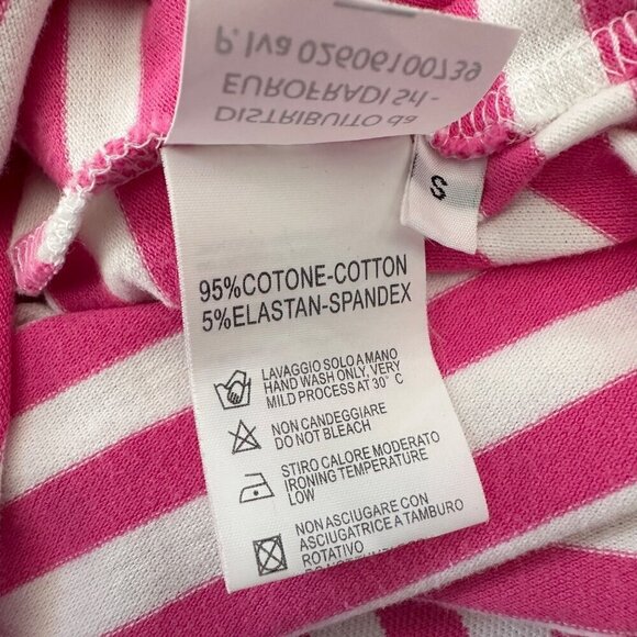 FRADI Men's Pink Striped S/S Polo Shirt Colorful Vibrant 90's Y2K, Size S - Picture 6 of 6